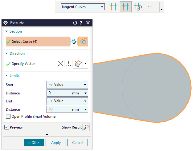 Selection Intent prüfen und nachträglich ändern – Beispiel in Siemens NX